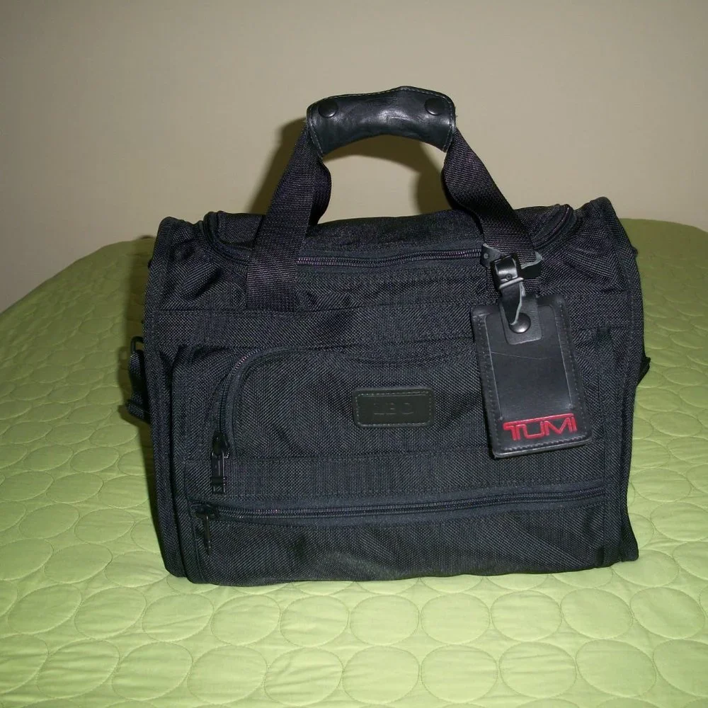 Tumi Duffle Carry-On Black Nylon Bag